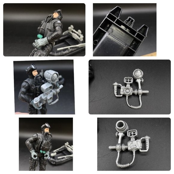 Excite US Navy Seal Figure Boat Raft Chap Mei Action Scuba Gear Camera - Picture 11 of 16